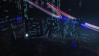 虚幻城市大气炫酷E3D文字开篇AE模板视频的预览图